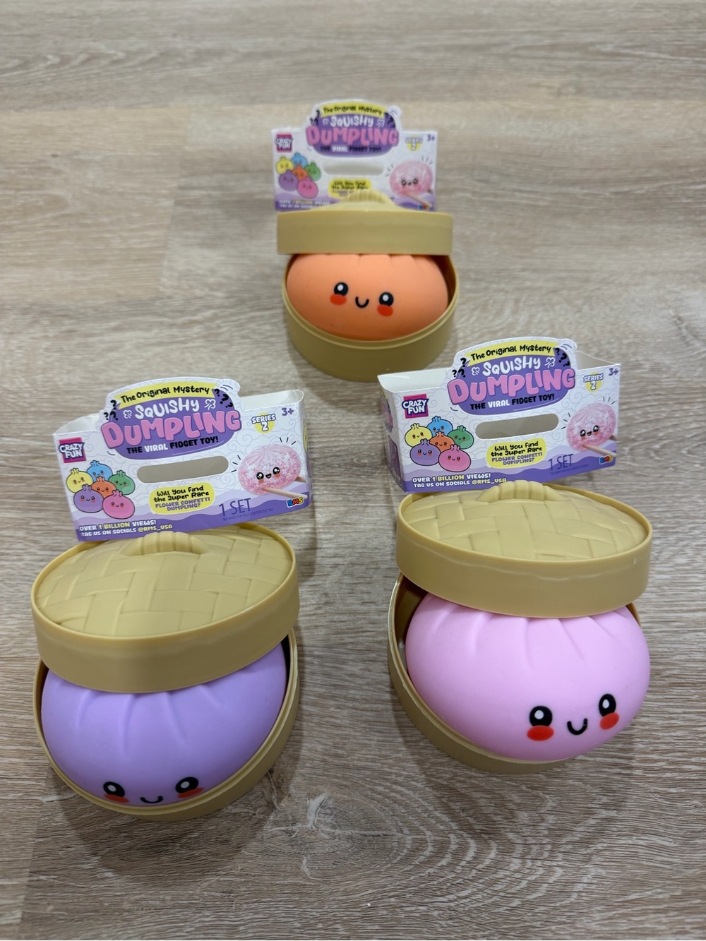 Squishy Dumpling Sensory Toy - Pink & Purple (Unbranded)